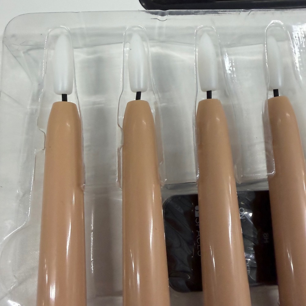 Enchanted Spaces LED Flameless Taper Candles Set of 5 Tan with Remote Control - Picture 7 of 8